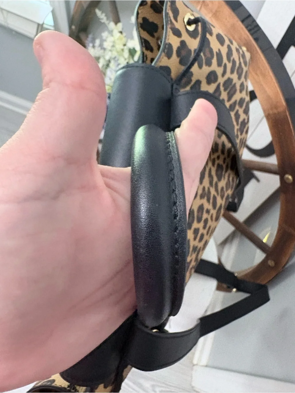 🖤🤎 TORY BURCH Leopard Print Backpack with Black Trim